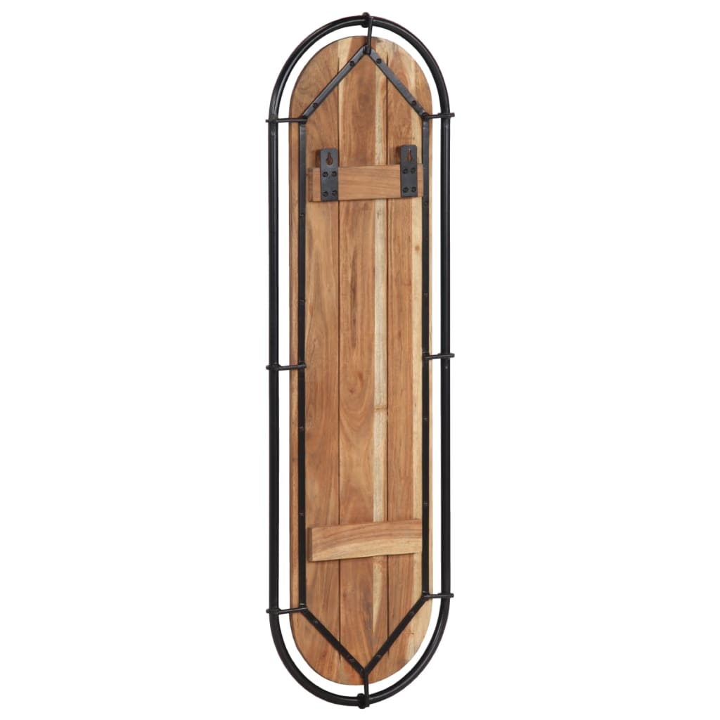vidaXL Wandgarderoben mit 4 Haken 2 Stk. Massivholz Akazie