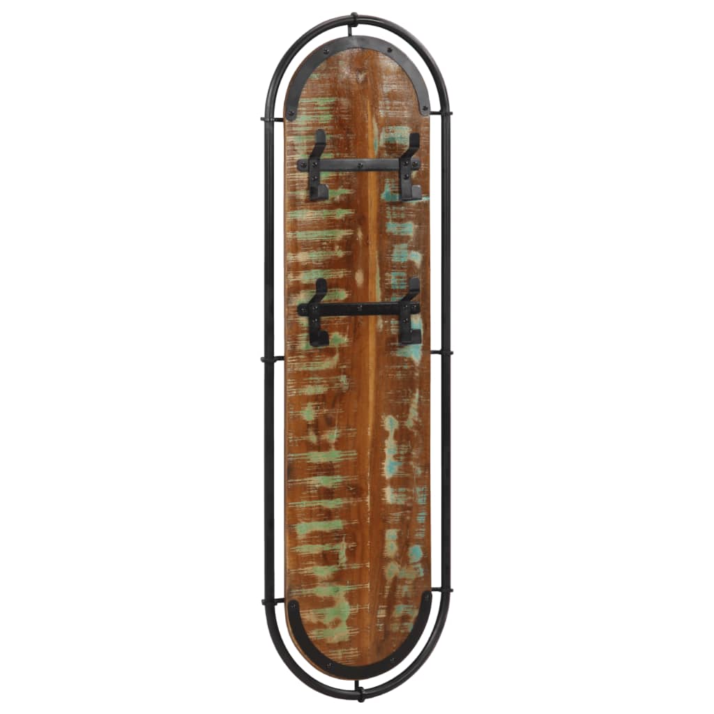 vidaXL Wandgarderoben mit 4 Haken 2 Stk. Altholz Massiv