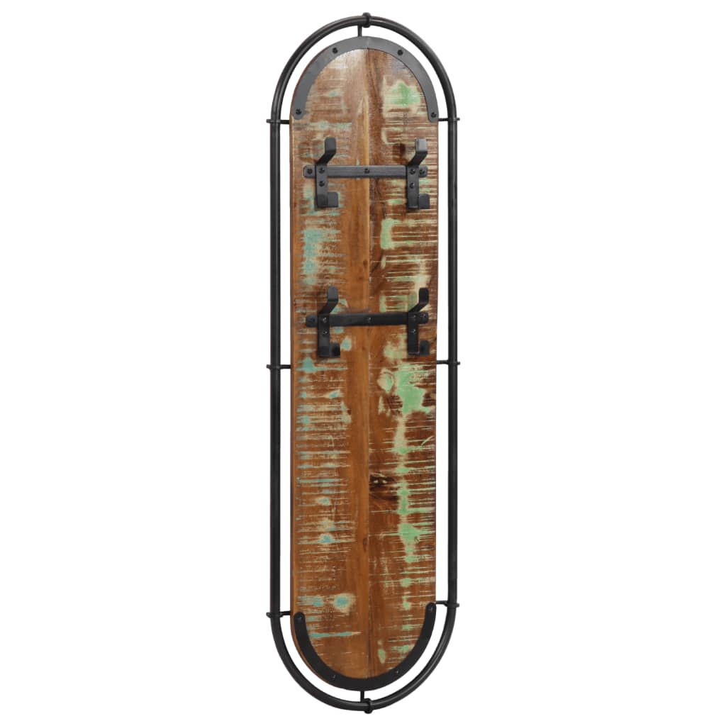vidaXL Wandgarderoben mit 4 Haken 2 Stk. Altholz Massiv