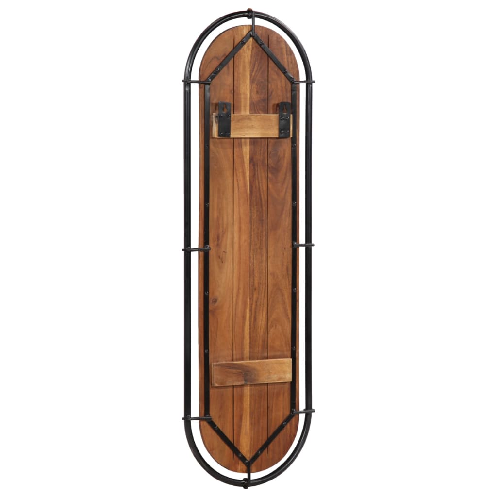 vidaXL Wandgarderoben mit 4 Haken 2 Stk. Altholz Massiv