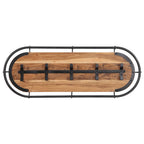 vidaXL Wandgarderobe mit 5 Haken Massivholz Akazie
