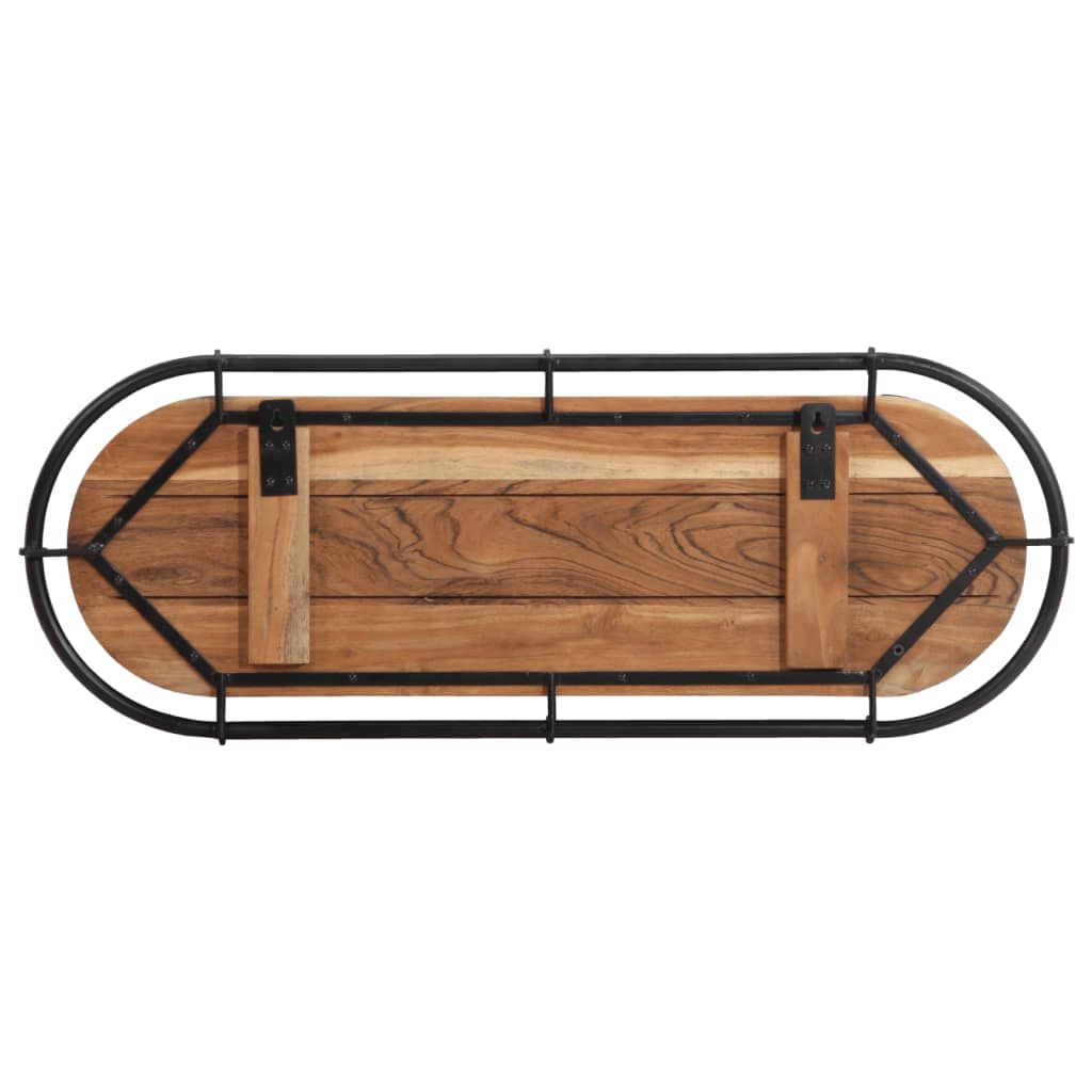 vidaXL Wandgarderobe mit 5 Haken Massivholz Akazie