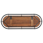 vidaXL Wandgarderobe mit 5 Haken Altholz Massiv