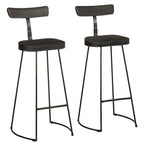 vidaXL Barhocker 2 Stk. Schwarz 49x43x103 cm Mango Massivholz