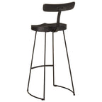 vidaXL Barhocker 2 Stk. Schwarz 49x43x103 cm Mango Massivholz