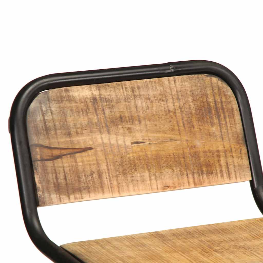 vidaXL Barhocker 4 Stk. 46x35,5x80 cm Raues Mango Massivholz