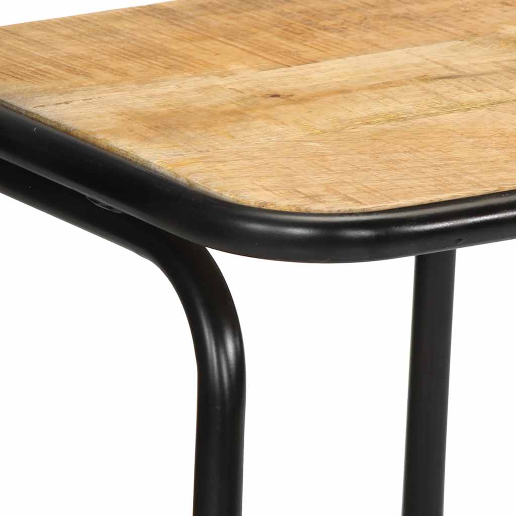 vidaXL Barhocker 4 Stk. 46x35,5x80 cm Raues Mango Massivholz