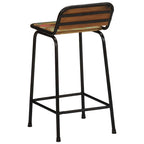 vidaXL Barhocker 2 Stk. 46x35,5x80 cm Altholz Massivholz