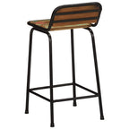 vidaXL Barhocker 4 Stk. 46x35,5x80 cm Altholz Massivholz