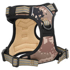 vidaXL Hundegeschirr Reflektierend Verstellbar Camouflage Braun M