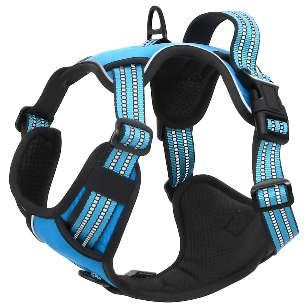 vidaXL Hundegeschirr Reflektierend Verstellbar Blau L