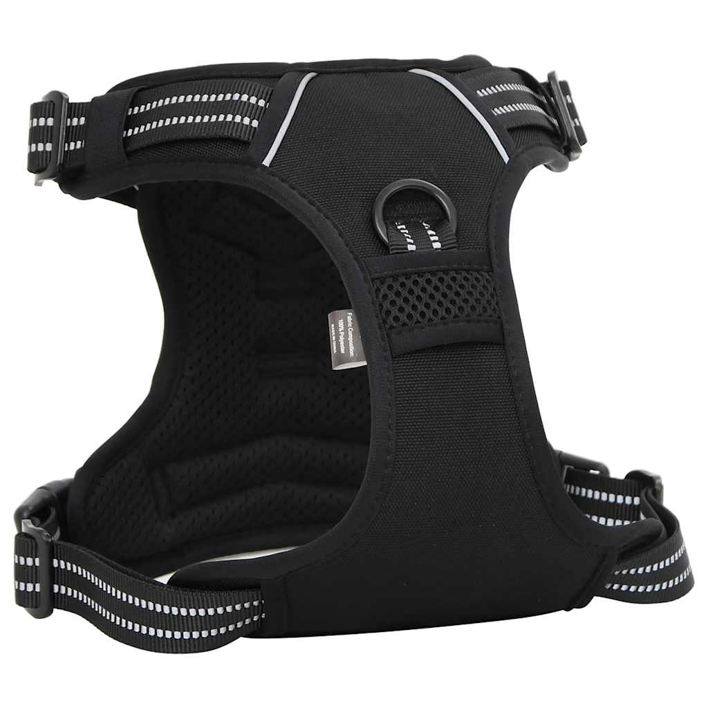 vidaXL Hundegeschirr Reflektierend Verstellbar Schwarz XL