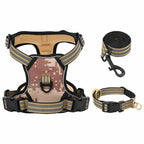 vidaXL Hundegeschirr mit Leine & Halsband Verstellbar Camouflage S