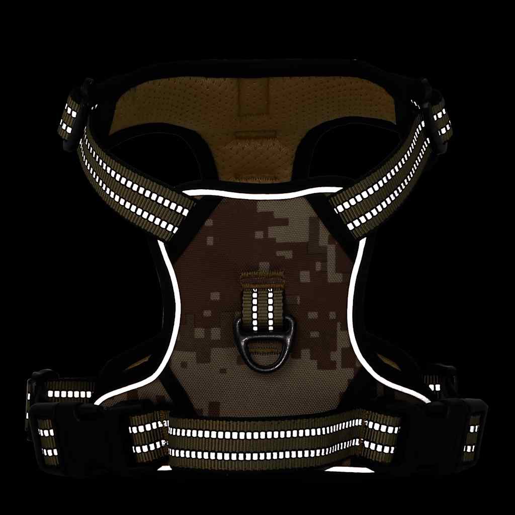 vidaXL Hundegeschirr mit Leine & Halsband Verstellbar Camouflage S
