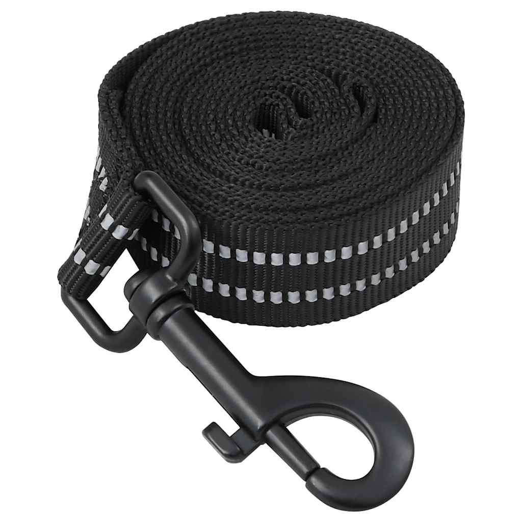 vidaXL Hundegeschirr mit Leine & Halsband Verstellbar Schwarz M