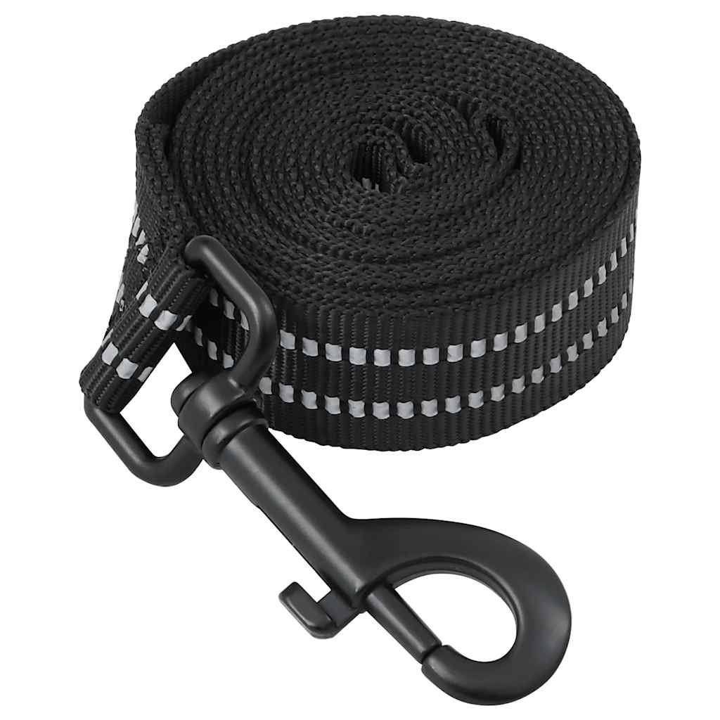 vidaXL Hundegeschirr mit Leine & Halsband Verstellbar Schwarz L