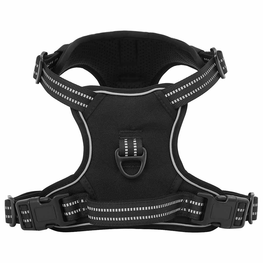 vidaXL Hundegeschirr mit Leine & Halsband Verstellbar Schwarz XL