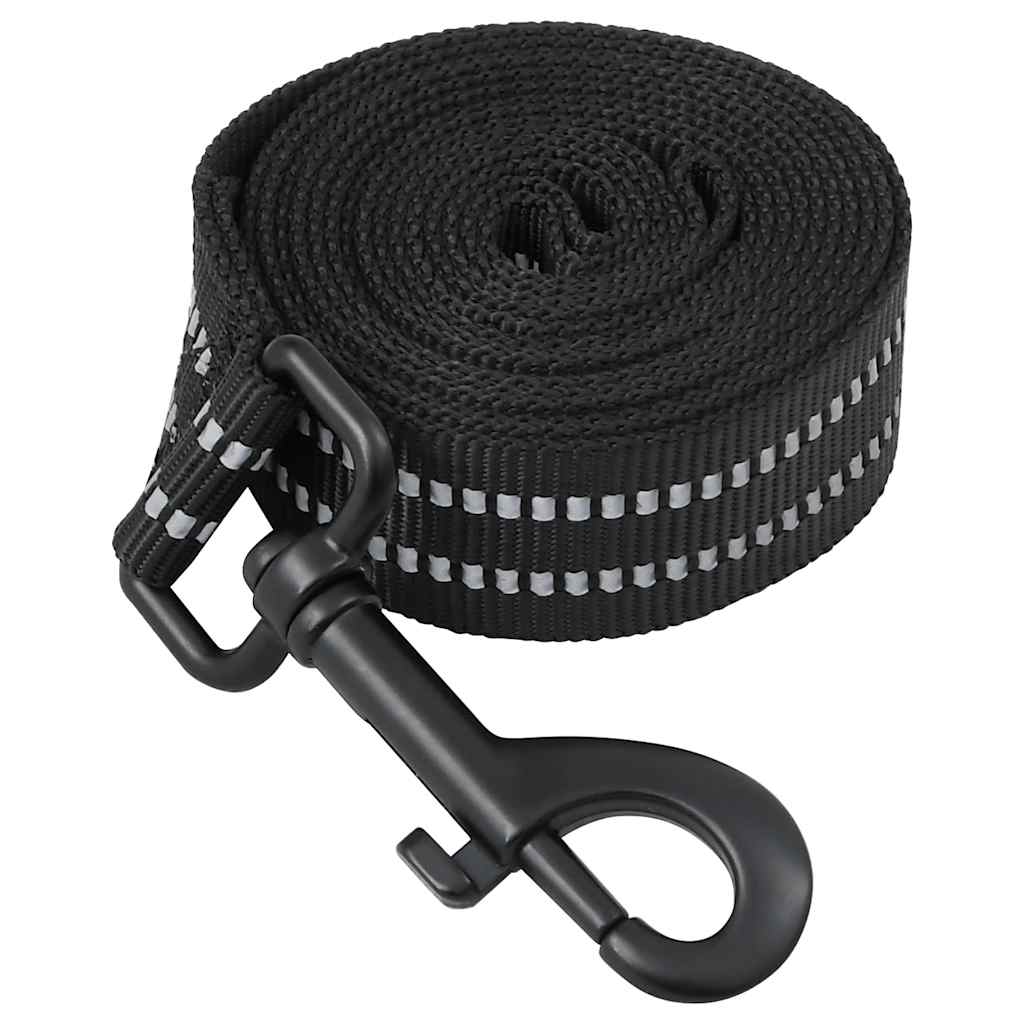 vidaXL Hundegeschirr mit Leine & Halsband Verstellbar Schwarz XL