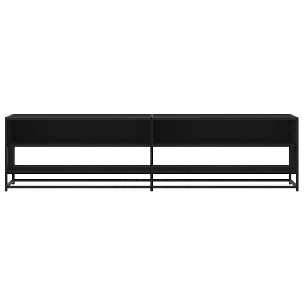 vidaXL TV-Schrank Schwarz 180,5x40x46 cm Holzwerkstoff