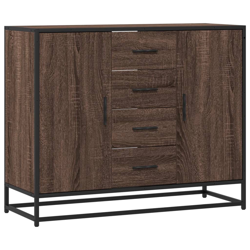 vidaXL Sideboard Braun Eichen-Optik 92x35x76 cm Holzwerkstoff