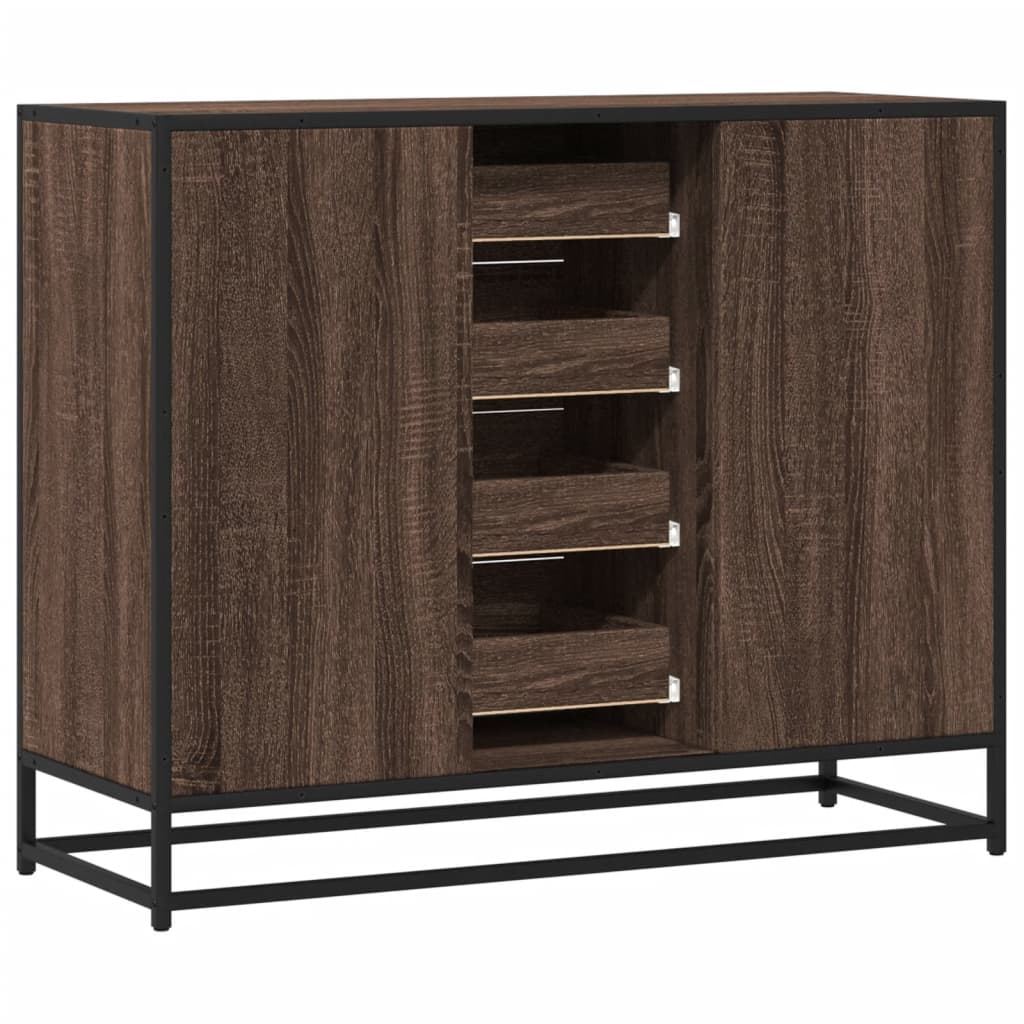vidaXL Sideboard Braun Eichen-Optik 92x35x76 cm Holzwerkstoff