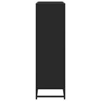 vidaXL Bücherregal Schwarz 97,5x33x107,5 cm Holzwerkstoff und Metall