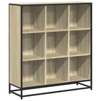 vidaXL Bücherregal Sonoma-Eiche 97,5x33x107,5 Holzwerkstoff und Metall