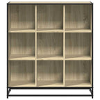vidaXL Bücherregal Sonoma-Eiche 97,5x33x107,5 Holzwerkstoff und Metall