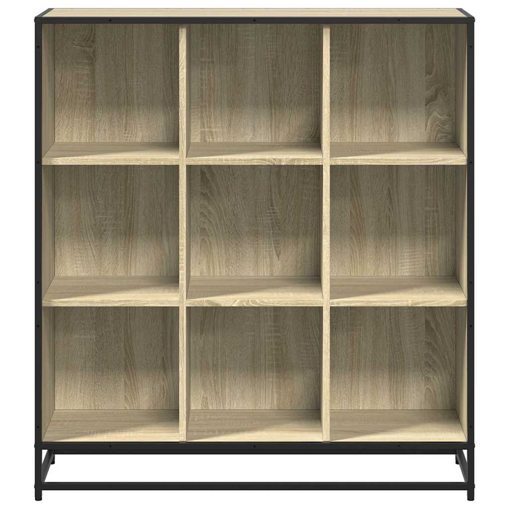 vidaXL Bücherregal Sonoma-Eiche 97,5x33x107,5 Holzwerkstoff und Metall