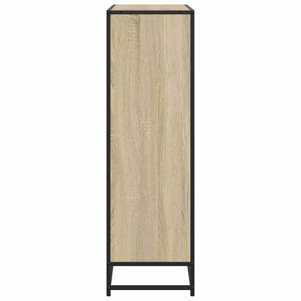 vidaXL Bücherregal Sonoma-Eiche 97,5x33x107,5 Holzwerkstoff und Metall
