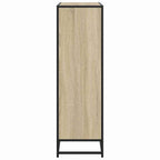 vidaXL Bücherregal Sonoma-Eiche 97,5x33x107,5 Holzwerkstoff und Metall