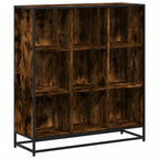 vidaXL Bücherregal Räuchereiche 97,5x33x107,5 Holzwerkstoff und Metall