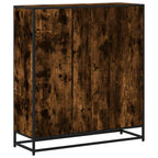 vidaXL Bücherregal Räuchereiche 97,5x33x107,5 Holzwerkstoff und Metall