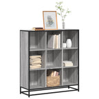vidaXL Bücherregal Grau Sonoma 97,5x33x107,5 Holzwerkstoff und Metall