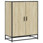 vidaXL Schuhschrank Sonoma Eiche 75x38x97,5 cm Holzwerkstoff Metall