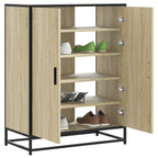 vidaXL Schuhschrank Sonoma Eiche 75x38x97,5 cm Holzwerkstoff Metall