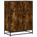 vidaXL Schuhschrank Räuchereiche 75x38x97,5 cm Holzwerkstoff Metall