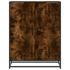 vidaXL Schuhschrank Räuchereiche 75x38x97,5 cm Holzwerkstoff Metall
