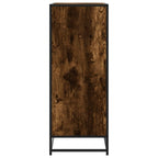 vidaXL Schuhschrank Räuchereiche 75x38x97,5 cm Holzwerkstoff Metall