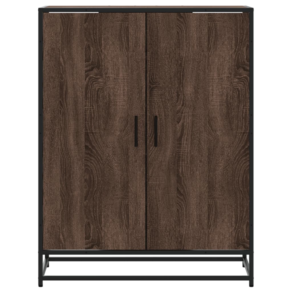 vidaXL Schuhschrank Eichen-Optik 75x38x97,5 cm Holzwerkstoff Metall