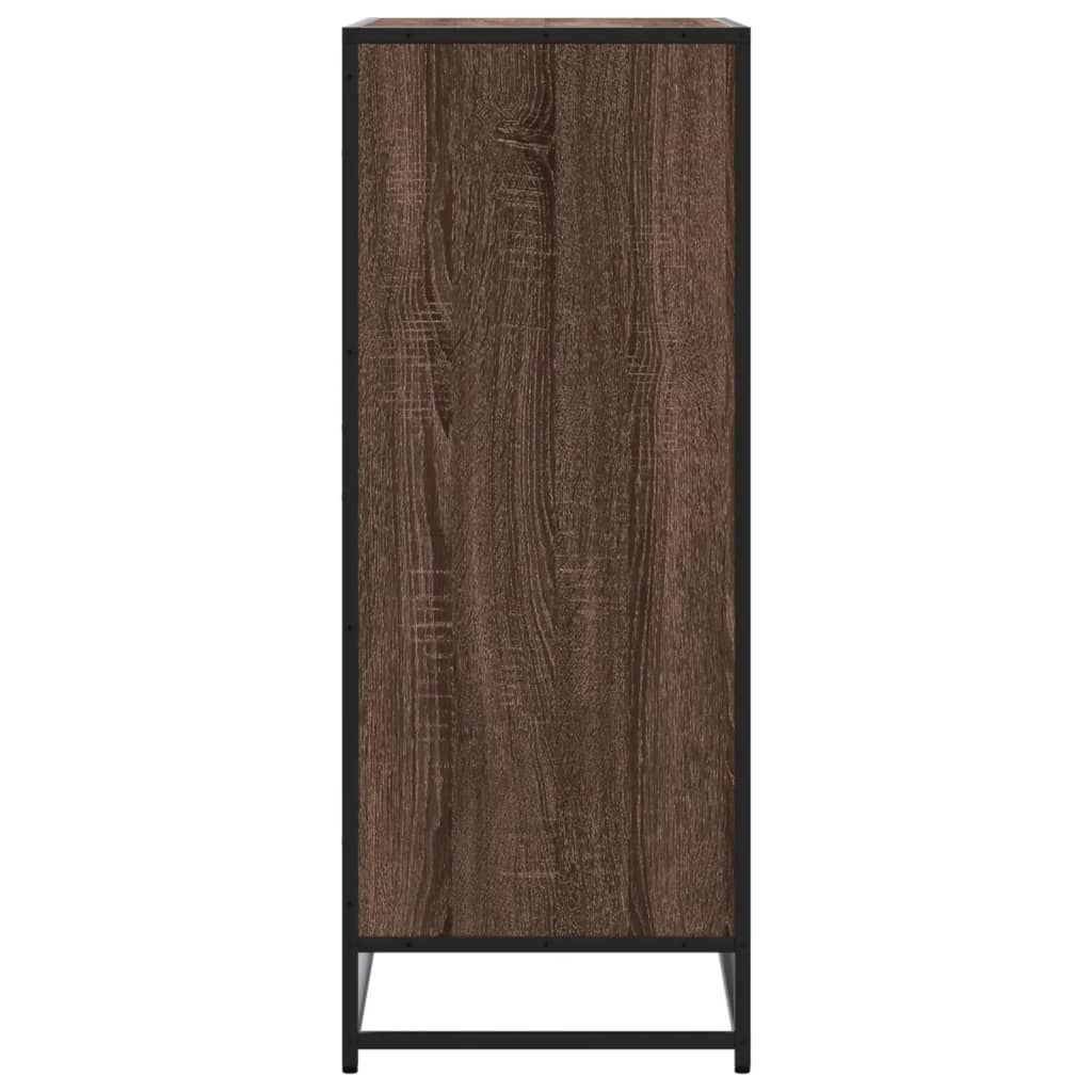 vidaXL Schuhschrank Eichen-Optik 75x38x97,5 cm Holzwerkstoff Metall