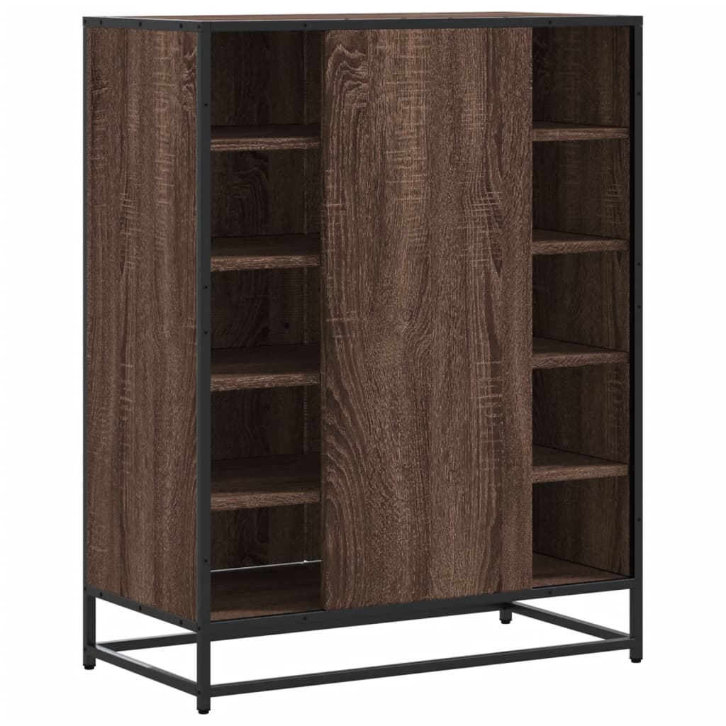vidaXL Schuhschrank Eichen-Optik 75x38x97,5 cm Holzwerkstoff Metall