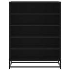 vidaXL Schuhschrank Schwarz 75x38x97,5 cm Holzwerkstoff Metall