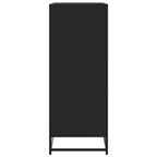 vidaXL Schuhschrank Schwarz 75x38x97,5 cm Holzwerkstoff Metall