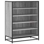 vidaXL Schuhschrank Grau Sonoma 75x38x97,5 cm Holzwerkstoff Metall