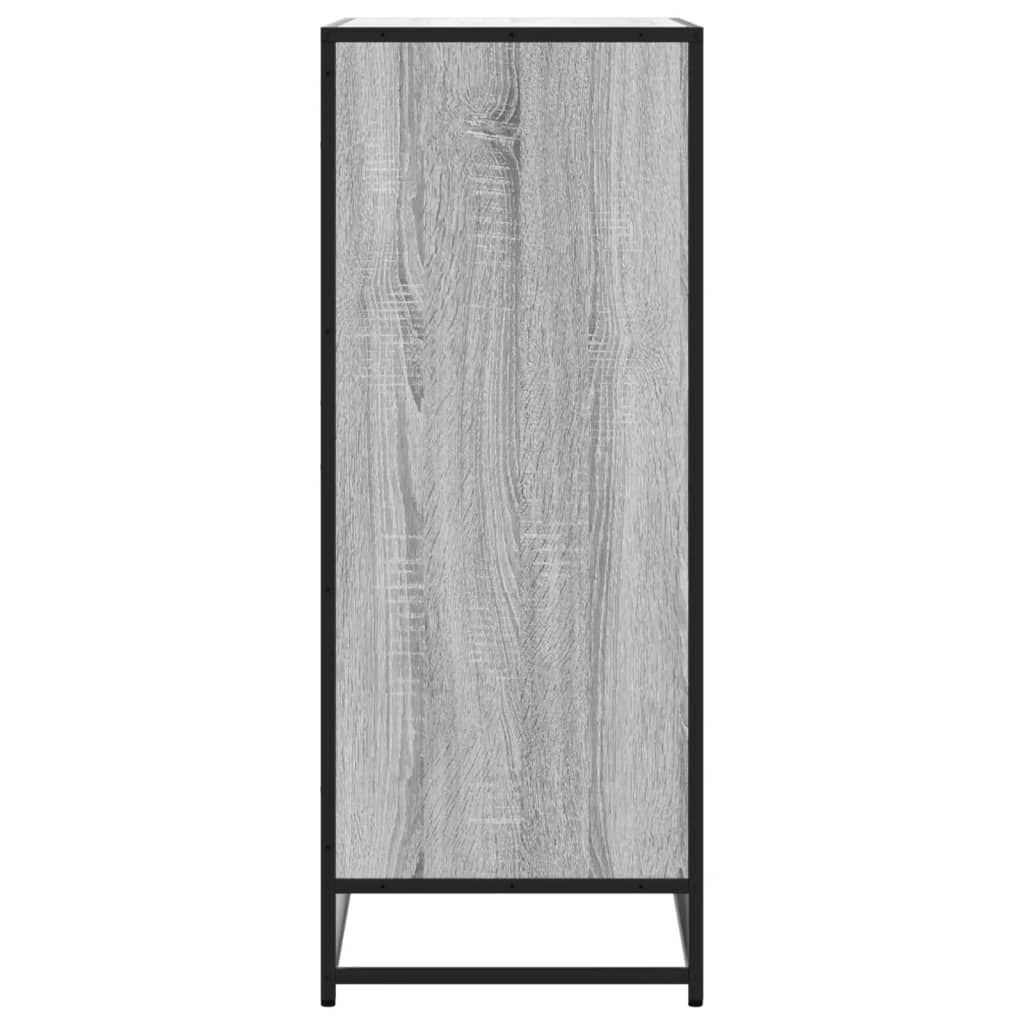 vidaXL Schuhschrank Grau Sonoma 75x38x97,5 cm Holzwerkstoff Metall