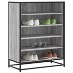 vidaXL Schuhschrank Grau Sonoma 75x38x97,5 cm Holzwerkstoff Metall