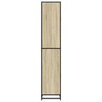 vidaXL Badschrank Eichen-Optik 35x37,5x188,5 cm Holzwerkstoff Metall