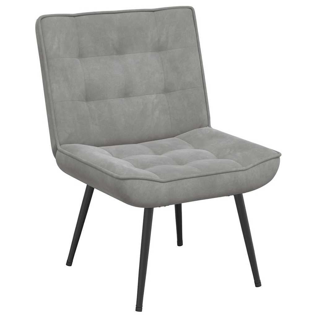 vidaXL Relaxsessel Hellgrau 64x74x84 cm Samt