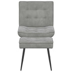 vidaXL Relaxsessel mit Hocker Hellgrau Samt